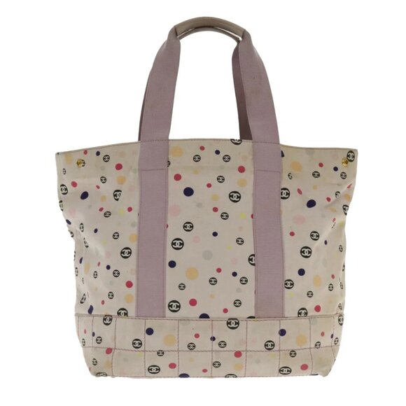 CHANEL Tote Bag Canvas Multicolor Gold CC Auth bs18833 - Picture 9 of 15